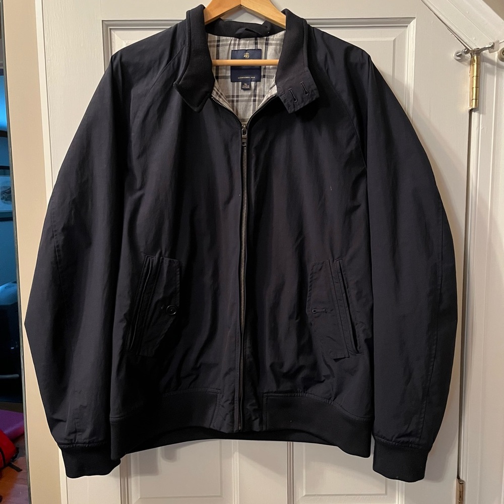 Brooks Brothers Navy Blue Bomber Jacket